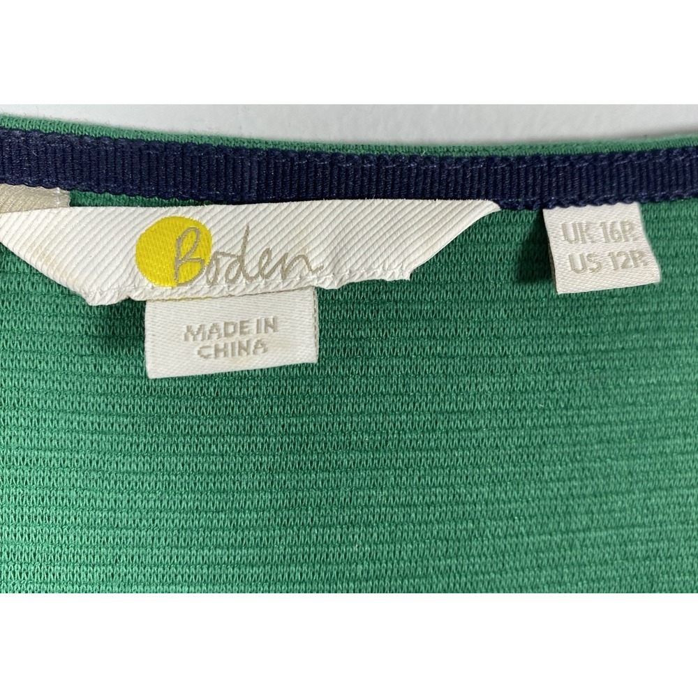 Boden Green V-Neck Shift Dress - Picture 3 of 5